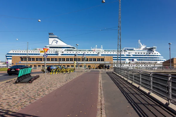 Helsinki Finlandia Septiembre 2019 Puerto Deportivo Paseo Marítimo Cerca Plaza — Foto de Stock