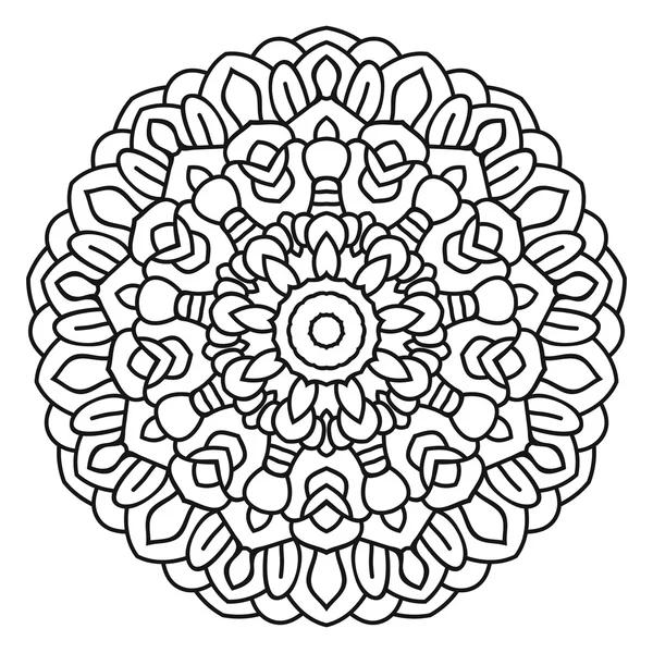 Vector mandala, India ornament. Ethnic symmetrical pattern — Stock Vector