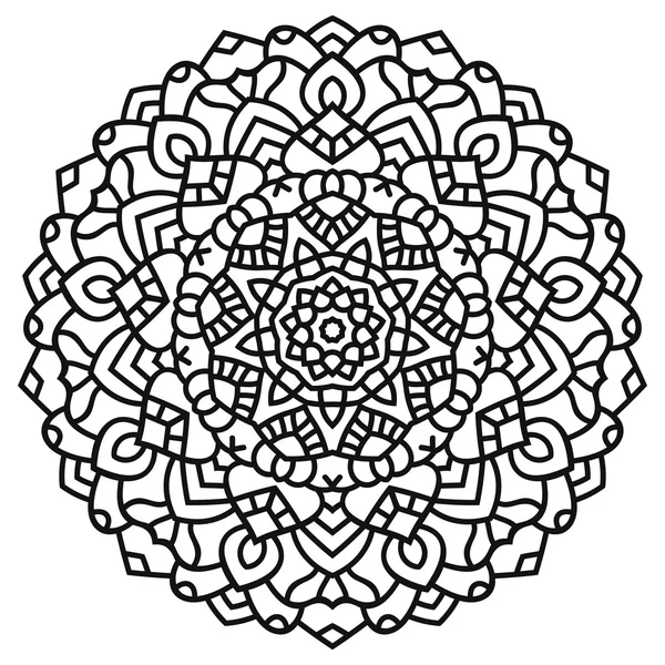 Vektor mandaly, Indie ornament. Etnické symetrický vzor na — Stockový vektor