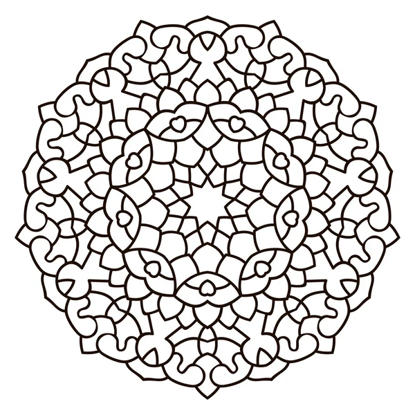 Mandala, Hindistan süs vektör. Etnik simetrik desen