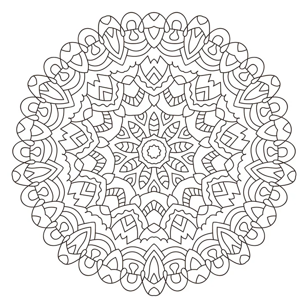 Ost-Mandala. rundes symmetrisches Muster — Stockvektor