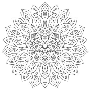 Mandala. Etnik Dekoratif süsleme. Yuvarlak çiçek deseni