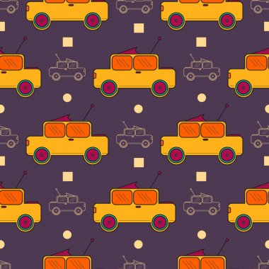Çocuk arabaları ile kesintisiz yüzey deseni