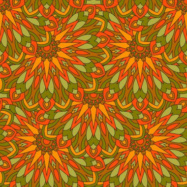 Renkli antik mandalalar kesintisiz yüzey deseni. Kullanabilirsiniz