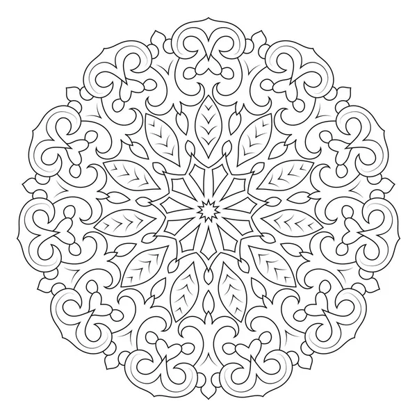 Dairesel geometrik süsleme. Yuvarlak Mandala için anahat