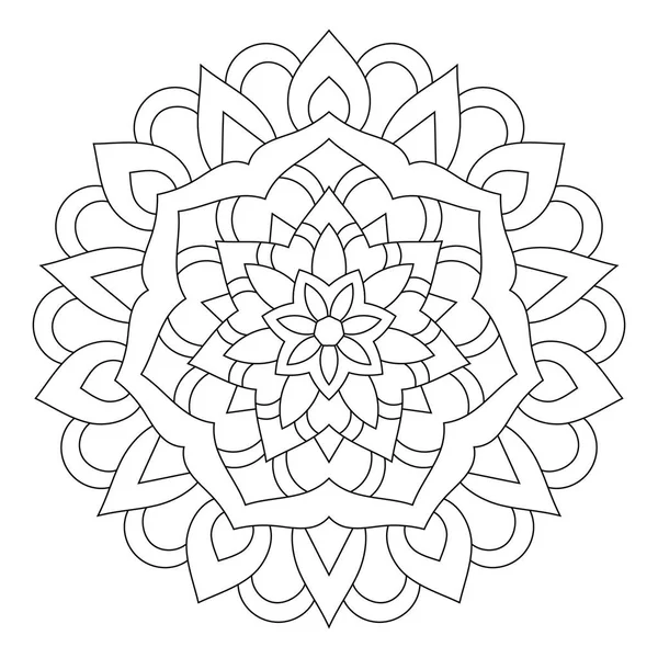 Dairesel geometrik süsleme. Yuvarlak Mandala için anahat