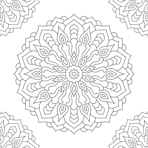 Yetişkinler için Mandala boyama sayfası