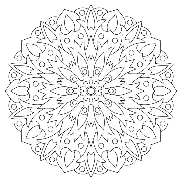 Etnik öğe mandala. Dairesel desen boyama sayfası için