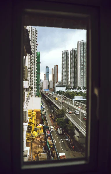 Grandes edifícios de caixa plana em Hong Kong, China — Fotografia de Stock