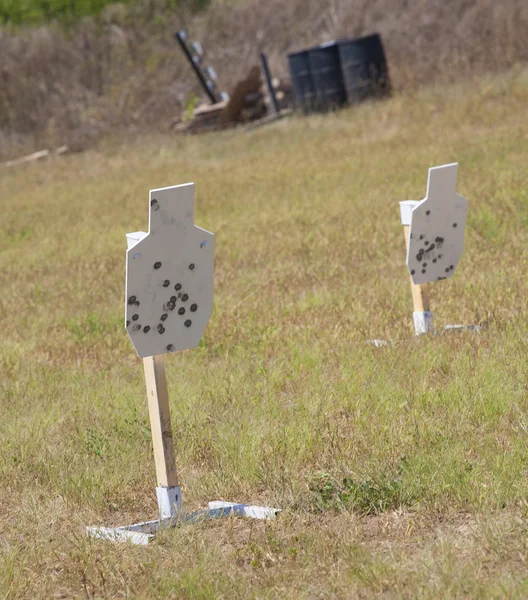 Gun targets made from steel — Stock Photo, Image