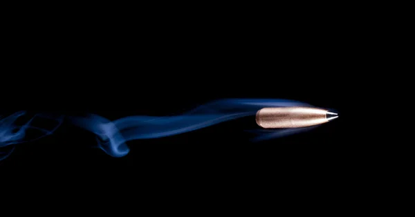 Bright projectile and smoke — Stock Photo, Image