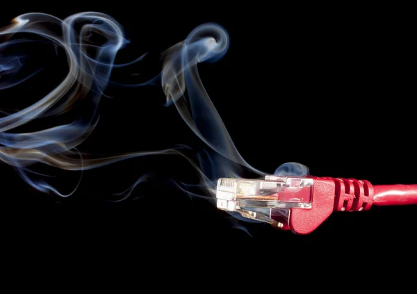 Fumar conexión lan — Foto de Stock