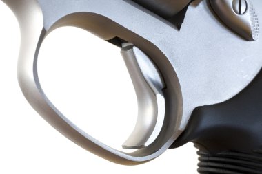 Beyaz izole tabanca tetikleyici