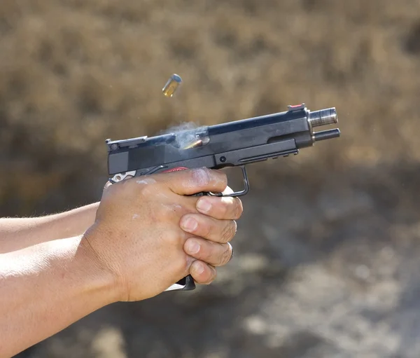 Another handgun round feeding — Stock Photo, Image