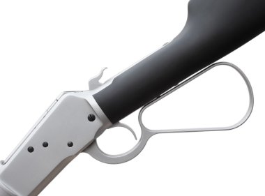 Kolu eylem tüfek beyaz