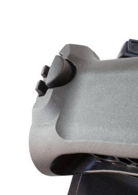 Basma düğmesi bir silah Stok