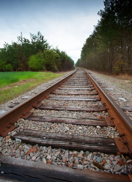 さびた鉄道レール — ストック写真