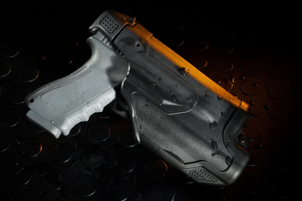 Coldre de pistola em preto — Fotografia de Stock