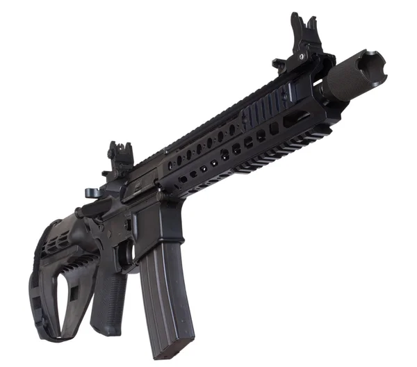 Пистолет AR15 на белом — стоковое фото