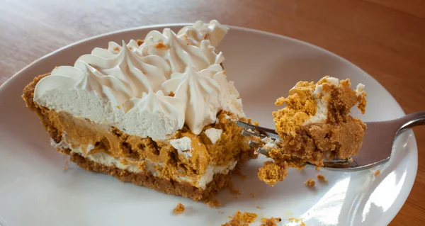 stock image Rich pumpkin pie dessert