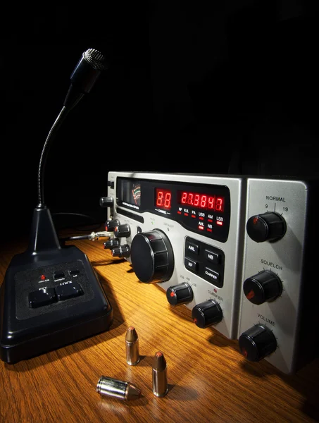 Radio y micrófono de desastres — Foto de Stock