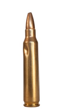 Bükülmüş kartuş üzerinde beyaz izole