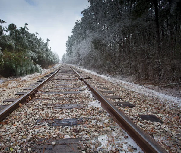 Congelado en las vías — Foto de Stock