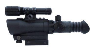 Beyaz üzerinde tüfek kapsamı