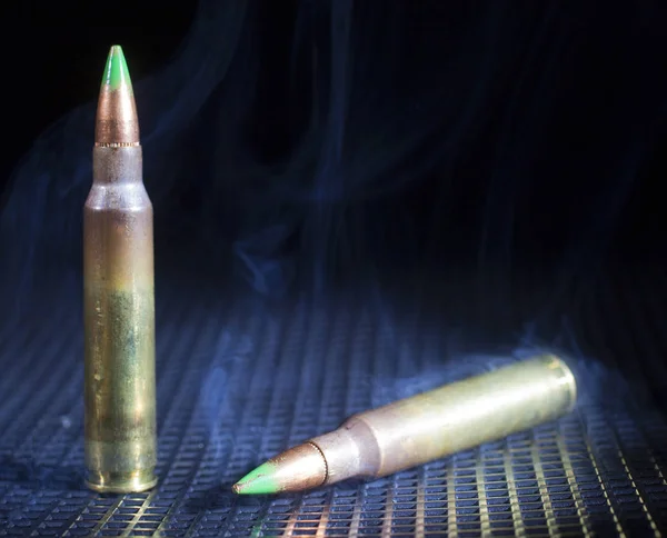Smoking rifle ammo — Stock Photo, Image