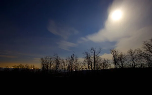 Moonset di Virginia — Stok Foto