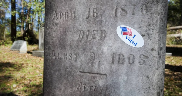 stock image Voter in the grave