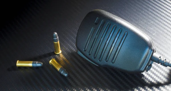 Ammo and microphone — Stock Photo, Image