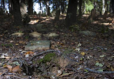 Serves mezar taşları yanındaki delik