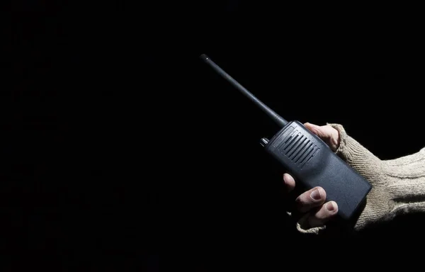 Walkie-talkie no escuro — Fotografia de Stock