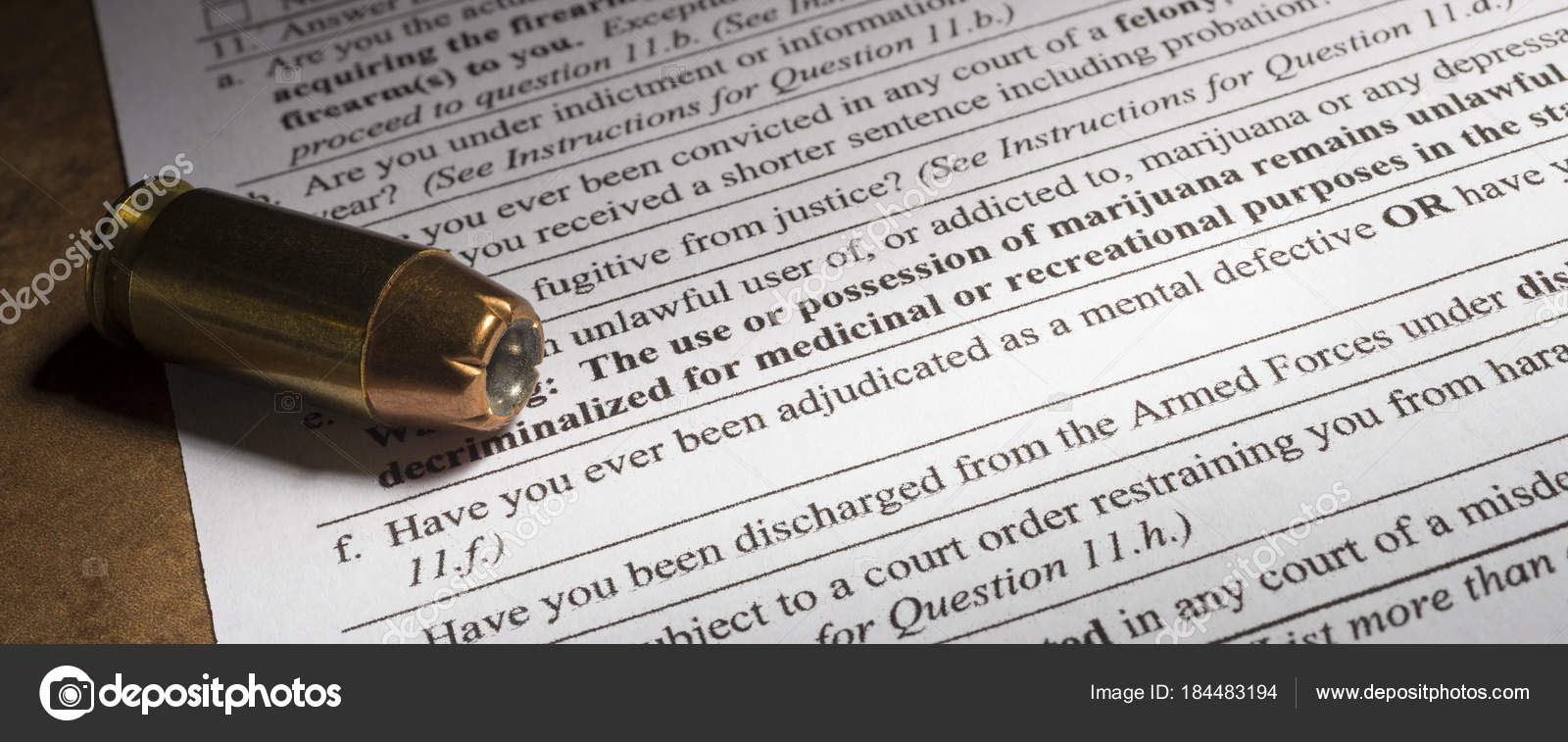 mental health question on nics form for a gun purchase stock photo gun purchase form