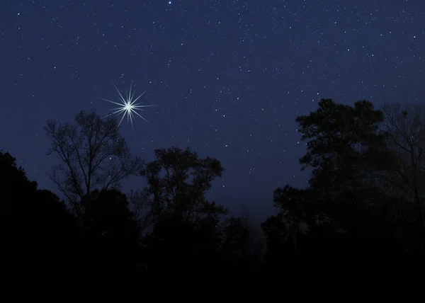 平安夜夜空中的星星 — 图库照片