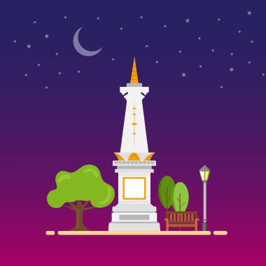 Jogja 'da beyaz paal simgesi 