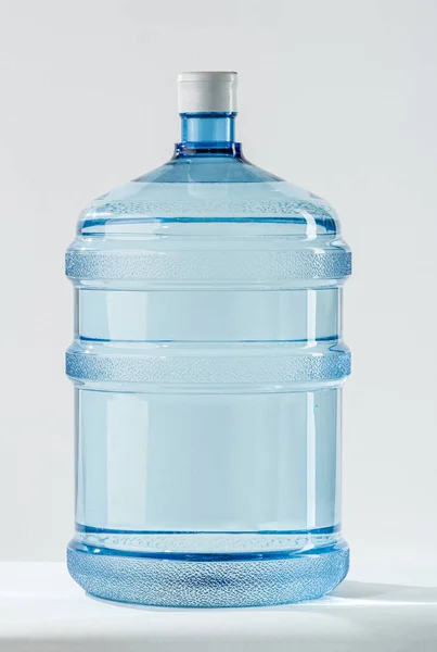 Big Blue Transparent Pet Plastic Water Bottle Cooler Liter Gallon — Stock Photo, Image