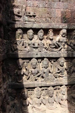 Angkor karmaşık Khmer sanatta. Güzel bir vin bir yakın çekim resmin