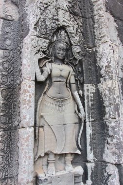 Angkor karmaşık Khmer sanatta. Güzel bir vin bir yakın çekim resmin