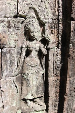 Angkor karmaşık Khmer sanatta. Güzel bir vin bir yakın çekim resmin