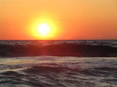 Akdeniz gün batımında