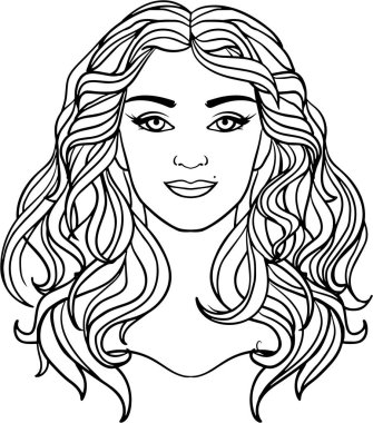 Siyah ve beyaz vektör çizim