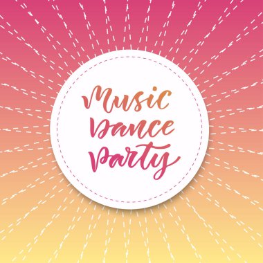 Müzik dans partisi. Poster veya kart