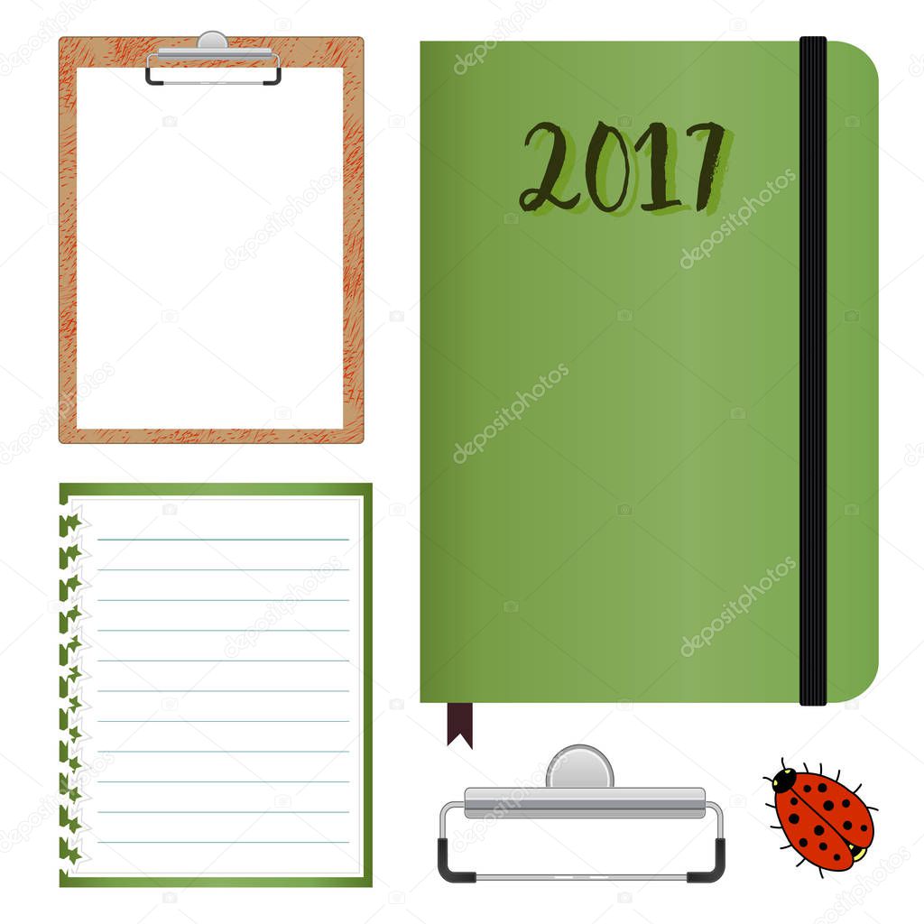 Set of Clipboard with lined paper