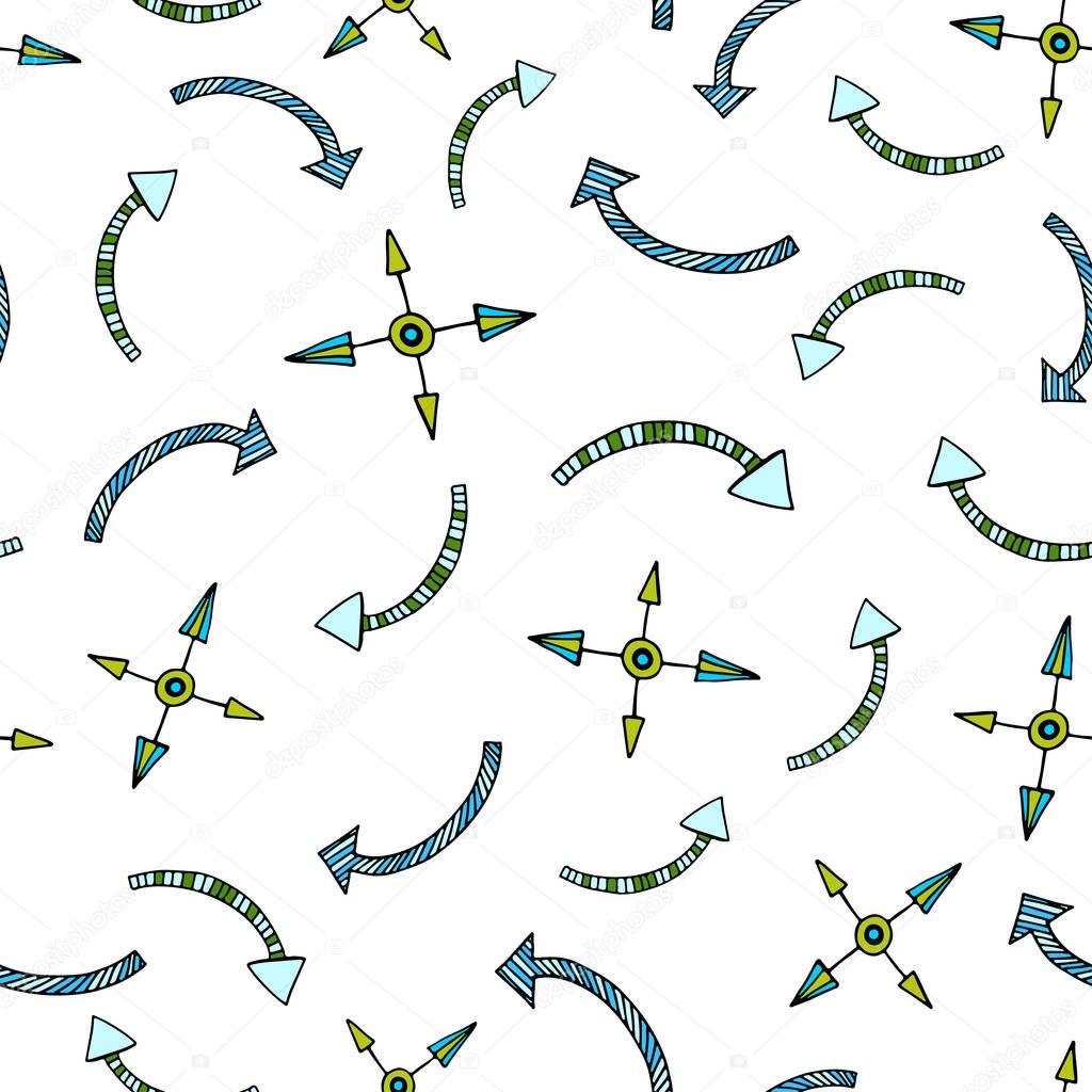 Vector arrows seamless pattern