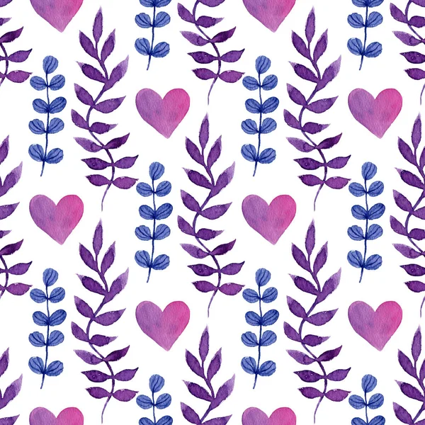 Watercolor floral seamless pattern. Hand paint background. Can be used for wrapping, textile, wallpaper and package design — Stock Photo, Image