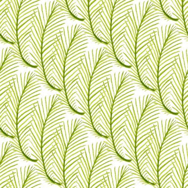 Leaves seamless pattern. Floral print over white background
