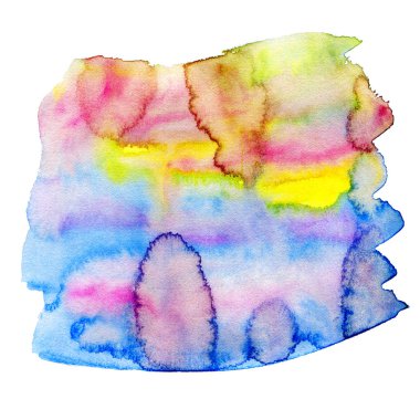 Gökkuşağı renkleri suluboya arka plan. Suluboya parlak freehand boyalar 