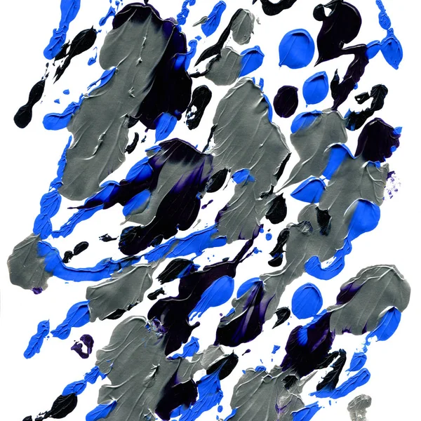 Abstraktní Akrylově Modrá Černá Textura Ručně Malované Obrazy Stylové Abstrakční — Stock fotografie
